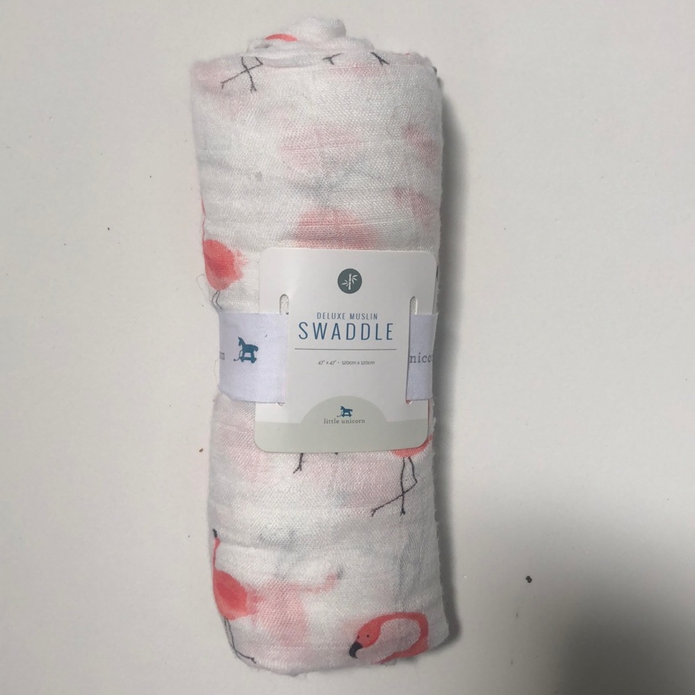 Little unicorn Flamingo swaddle NWT